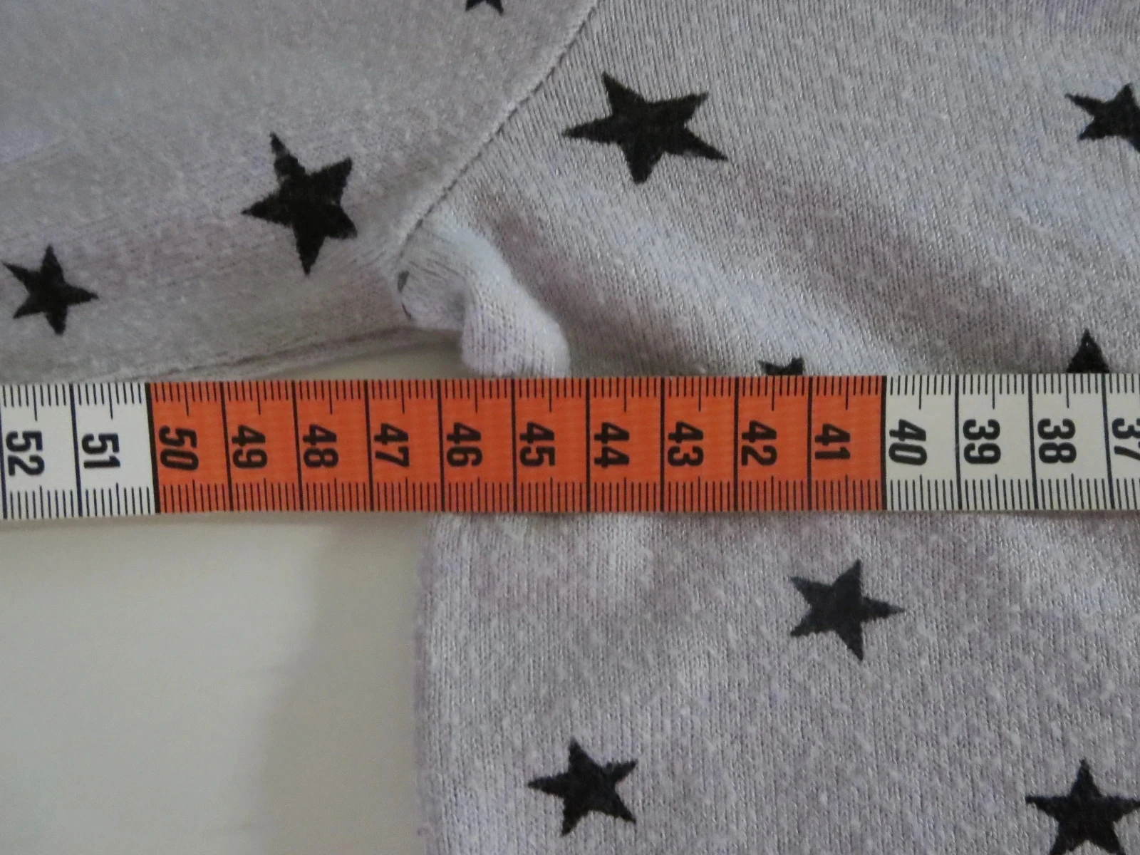 Pull Gris Perle à Étoiles Noires – Angora & Laine – Taille S 36/38 – Made in Italy – photo 3